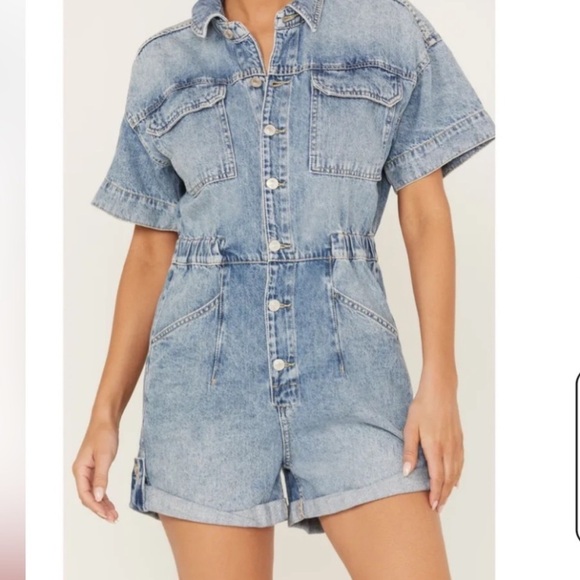 Free People Pants - Free People Marci Denim Romper